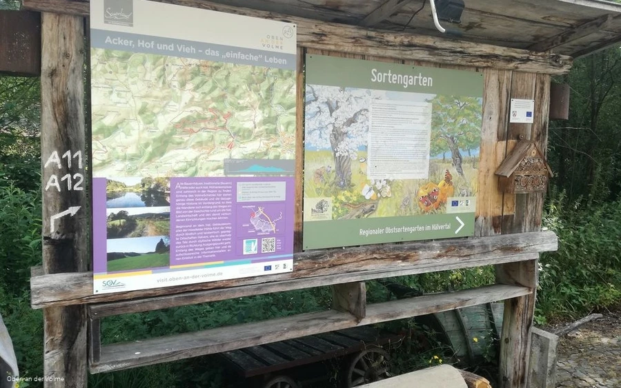 Von dem Gelände der Heesfelder Mühle geht es Richt