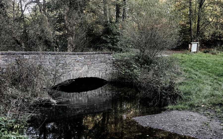 Die kleine Brücke über die Ennepe im Startbereich