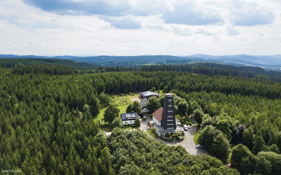 Aerial view of the Rhein-Weser-Turm