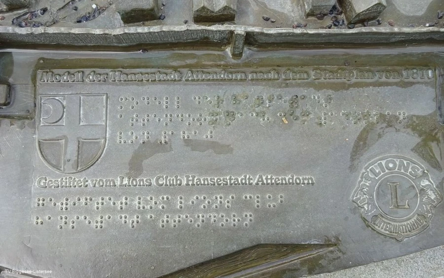 Blinden-Stadtmodel der Hansestadt Attendorn