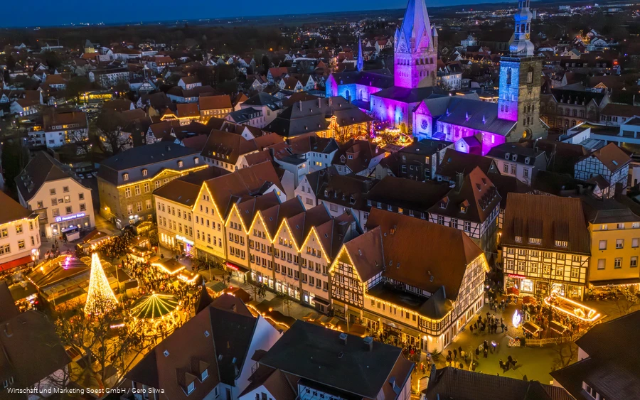Soester Weihnachtsmarkt Luftaufnahme Soester Weihnachtsmarkt Luftaufnahme