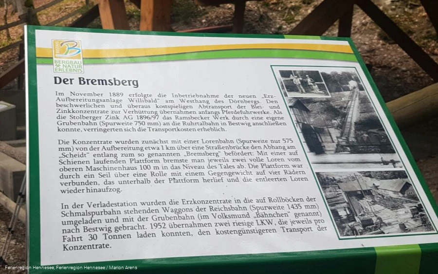 BergbauWanderweg Bremsberg Infotafel