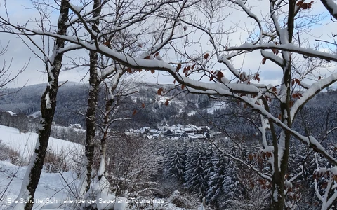 Blick auf den Ortskern von Nordenau