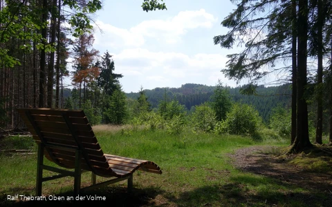 Das Waldsofa am "Erlebnispunkt Schanhollen" lädt zum Verweilen ein