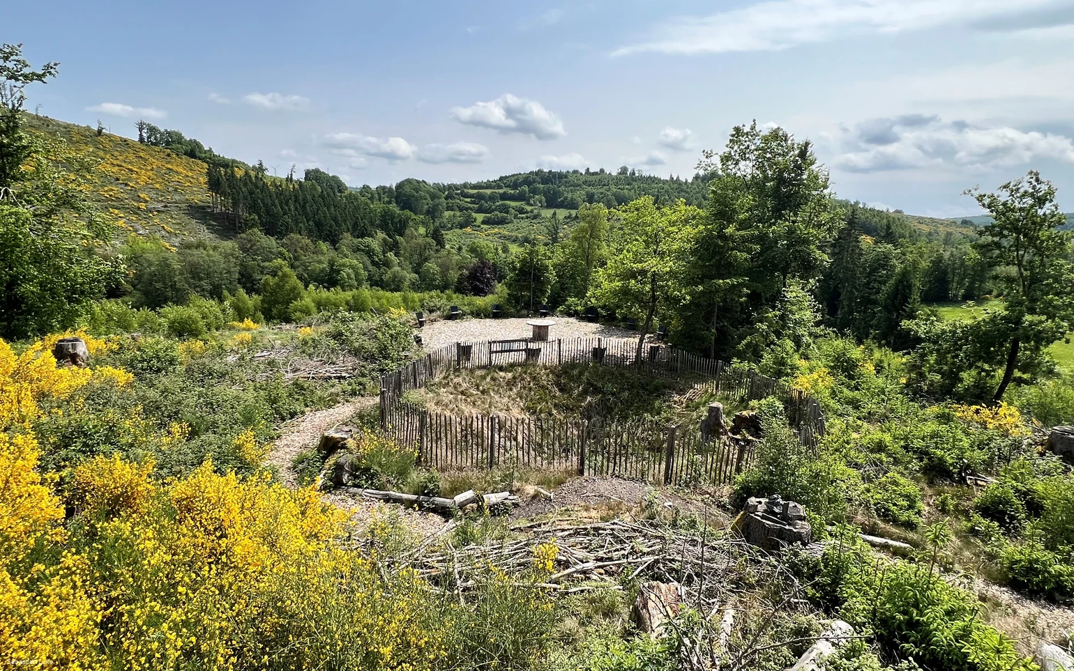 GrubenKunstWeg - Blick auf Rastplatz
