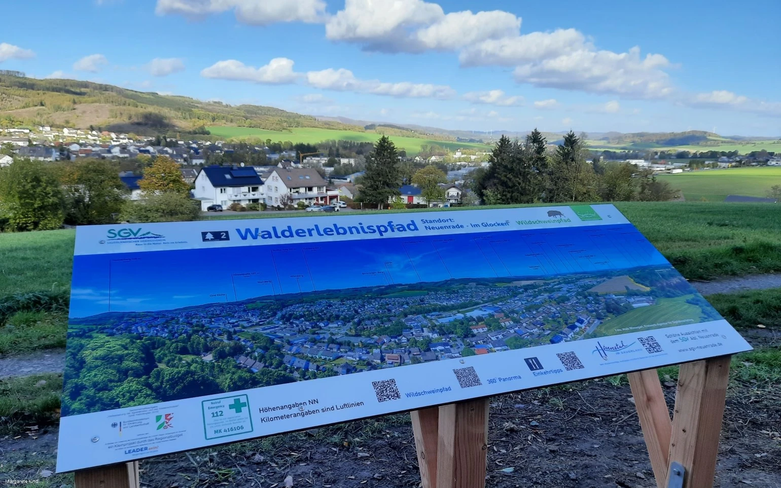 Panoramatafel am Wildschweinweg