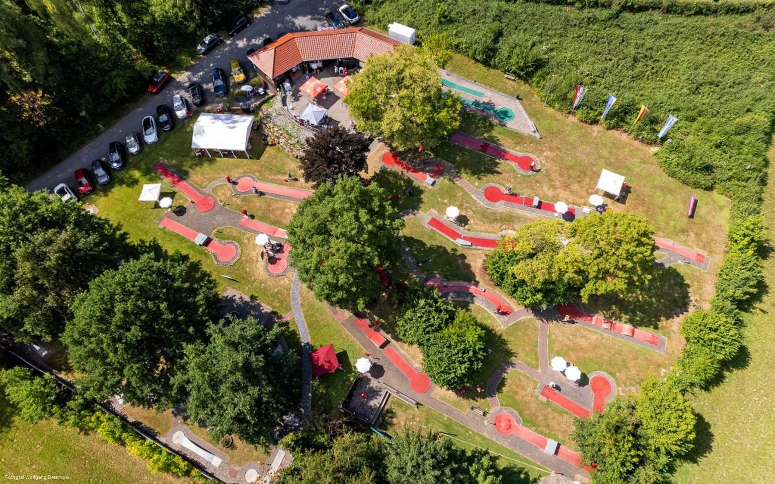 Minigolfanlage von oben