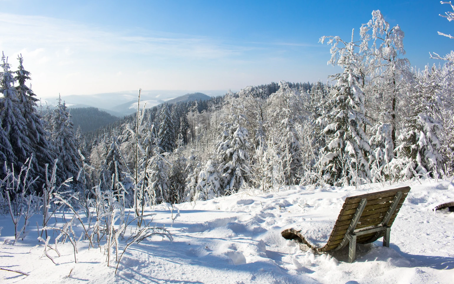 Winterliche Aussicht vom Kahlen Asten