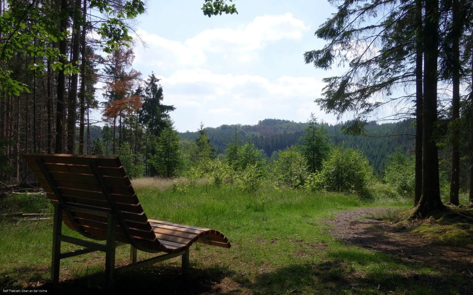 Das Waldsofa am "Erlebnispunkt Schanhollen" lädt zum Verweilen ein
