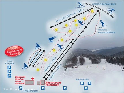 Pistenübersicht Hunaulift