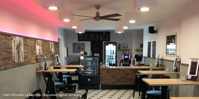 Gastraum und Theke La Baguette