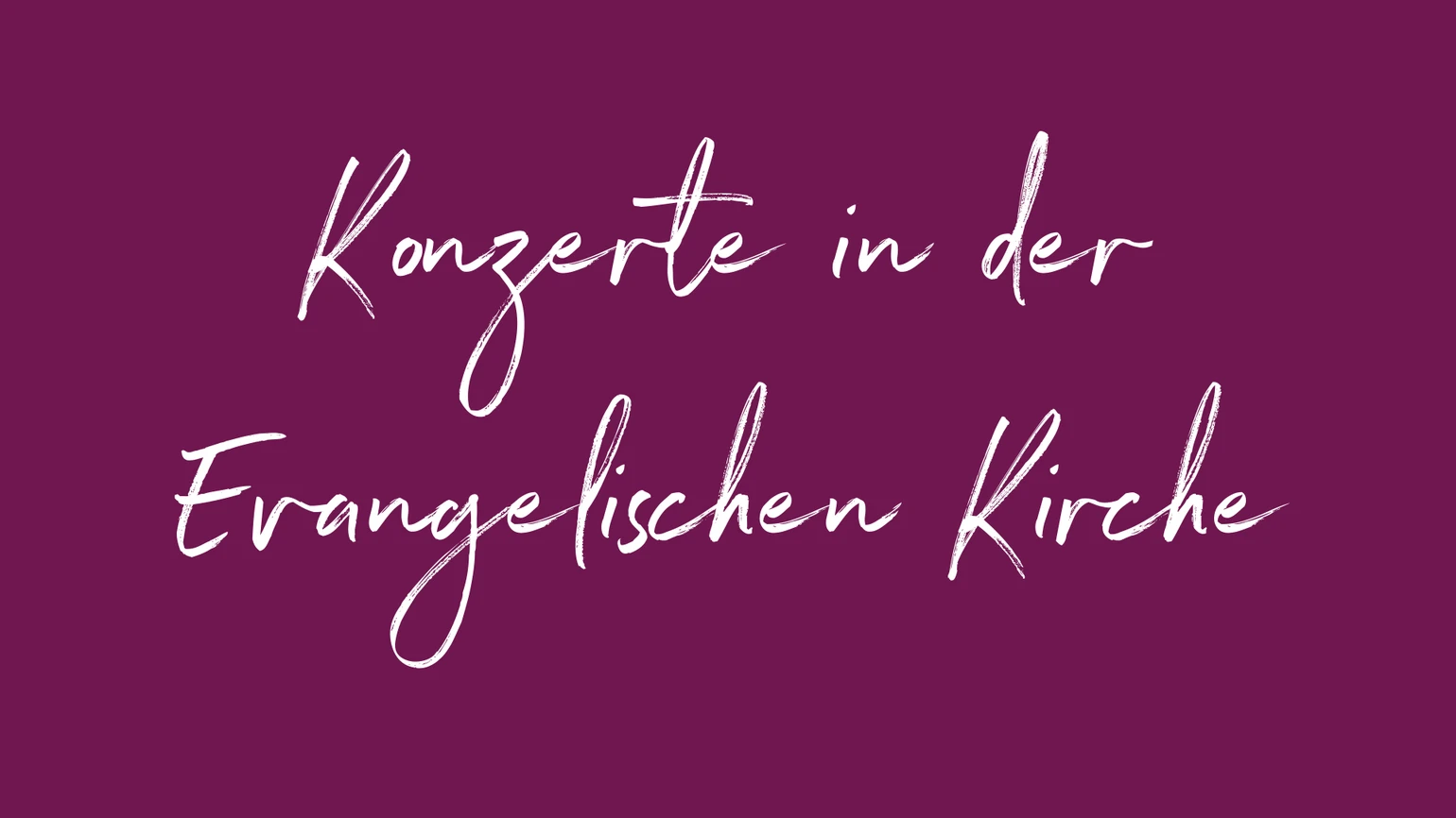 Konzerte in der Ev. Kirche Bad Sassendorf