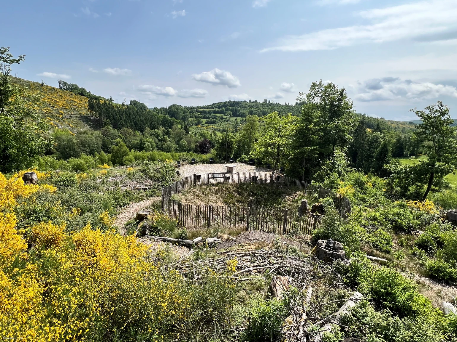 GrubenKunstWeg - Blick auf Rastplatz