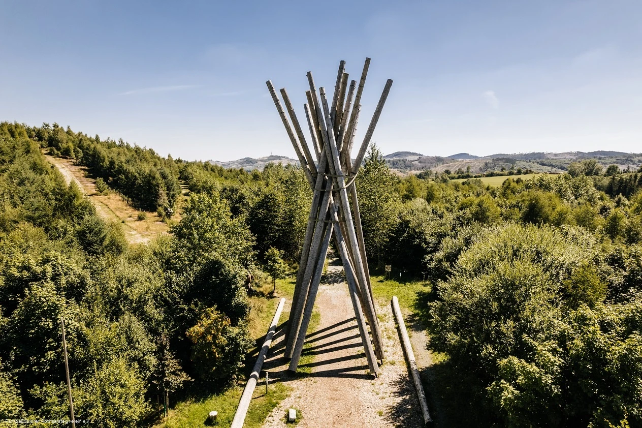 Kyrilltor am Rothaarsteig bei Brilon am Rothaarsteig von oben