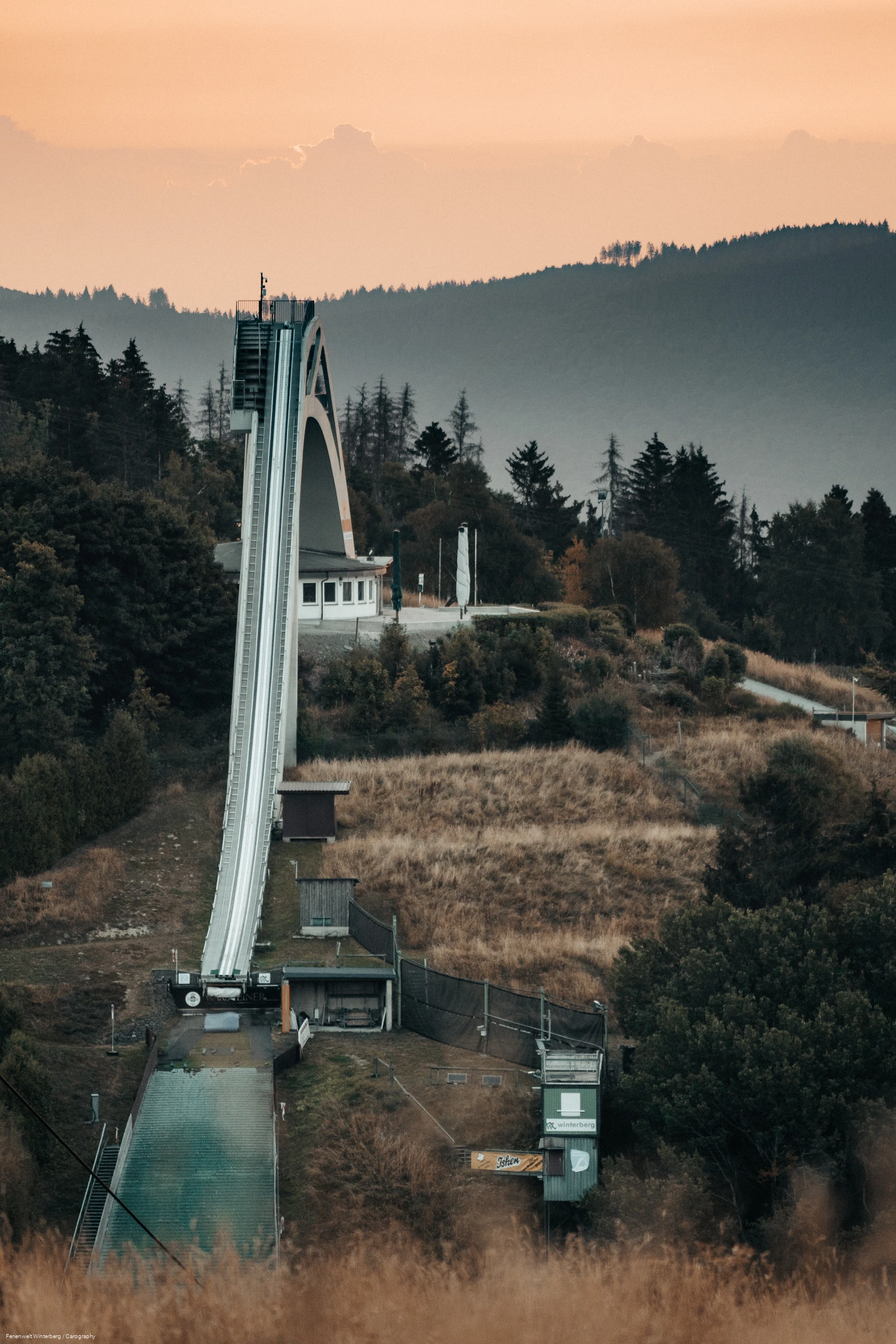Die St. Georg Sprungschanze in Winterberg.