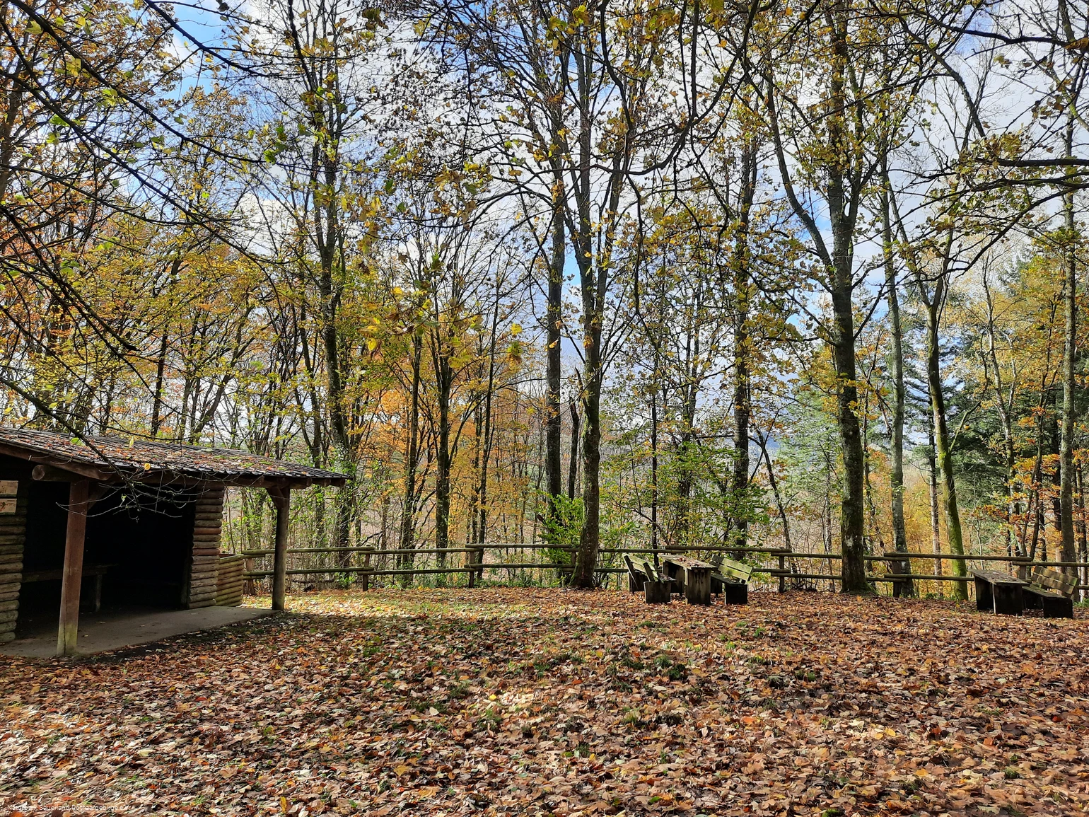 Rastbereich am Wanderparkplatz Dornhecke