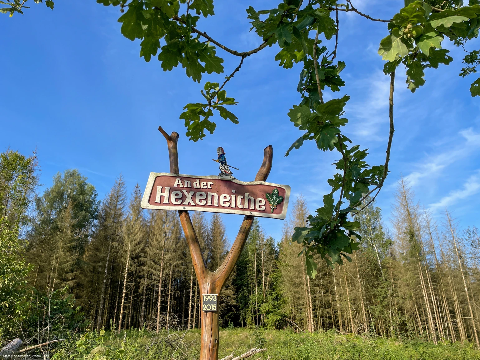 Schild an der Hexeneiche
