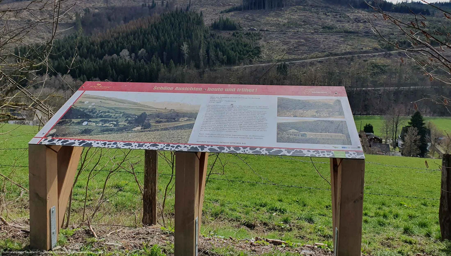 Infotafel "Schöne Aussichten - heute und früher", Standort Scheeweg