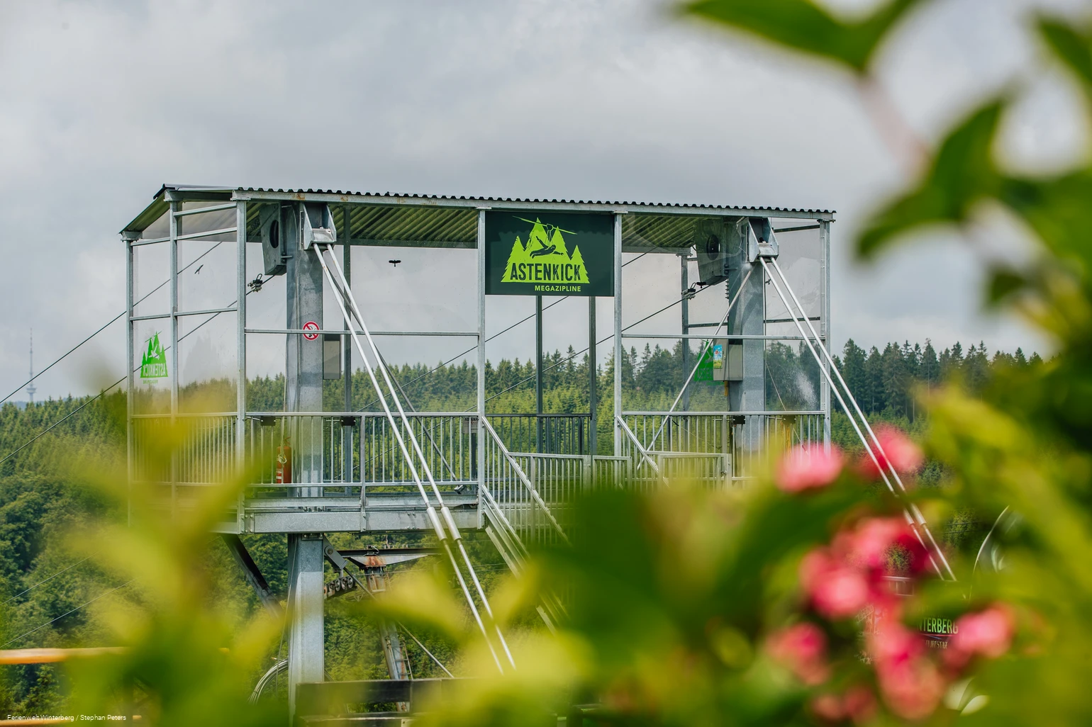 Die Startplattform der Zipline Astenkick.