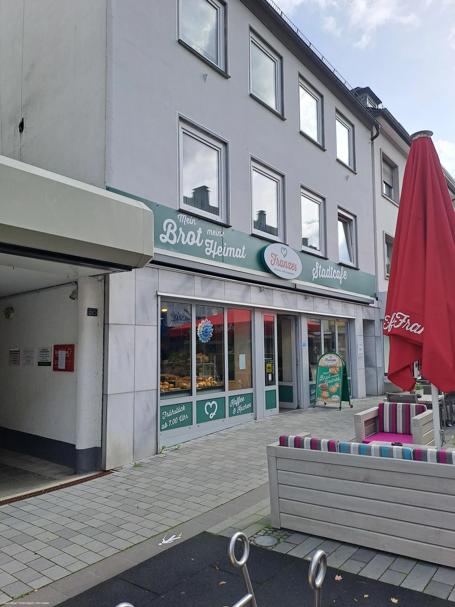 Stadtcafé Franzes Ruhrstraße Meschede - Aussenansicht