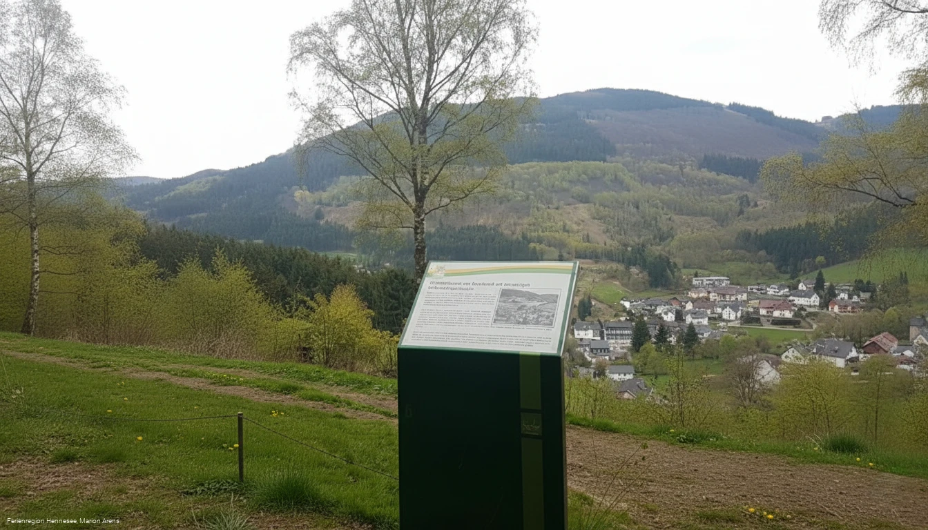 Blick auf Ortsmittelpunkt (BergbauWanderweg 6) 