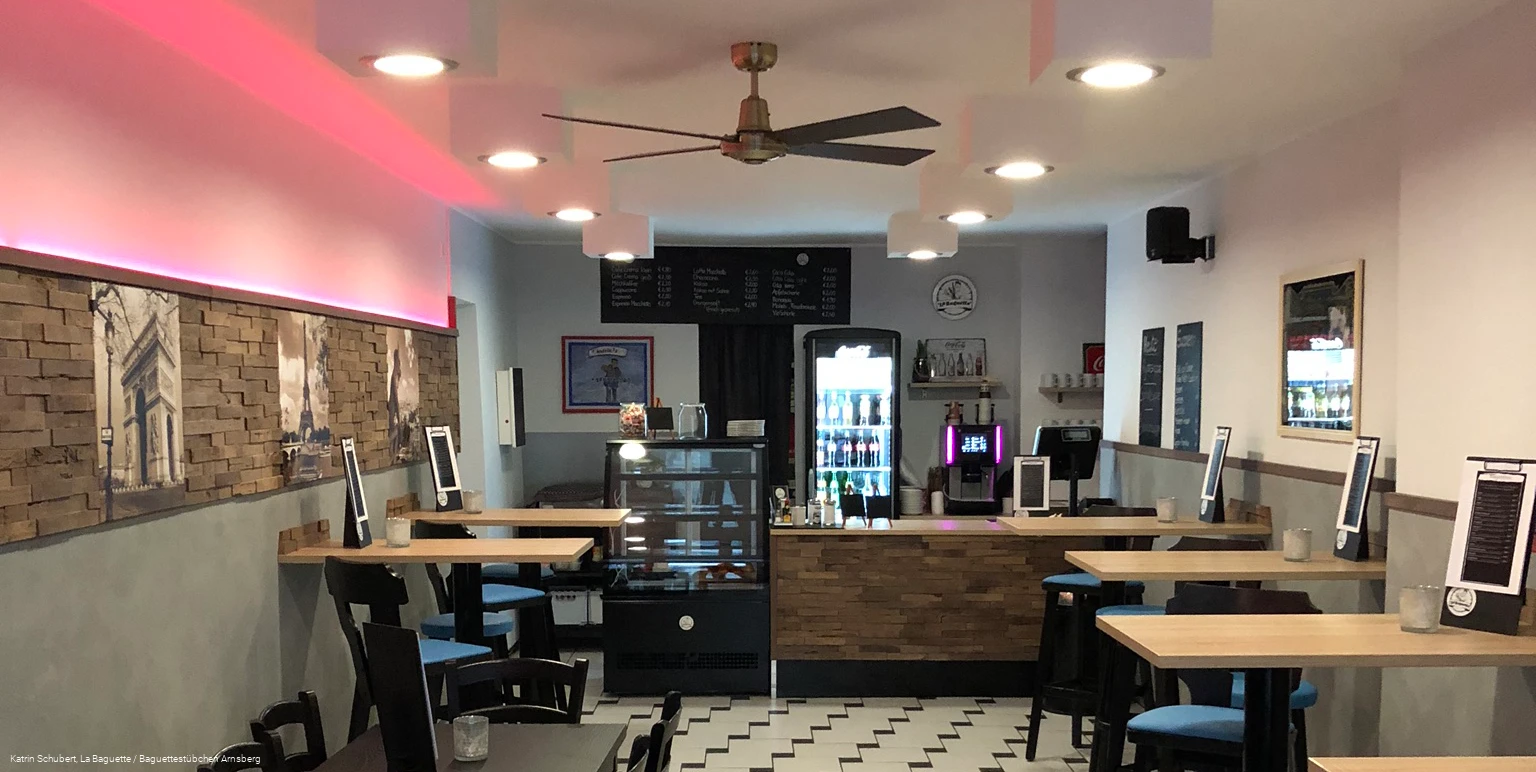 Gastraum und Theke La Baguette