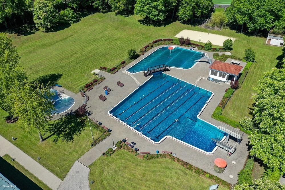 Freibad Draufsicht