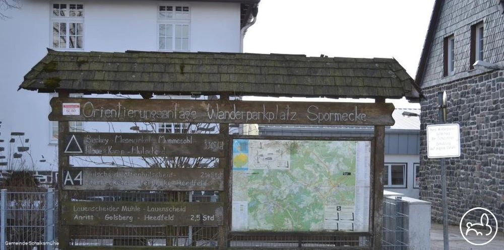Infotafel am Wanderparkplatz Spormecke