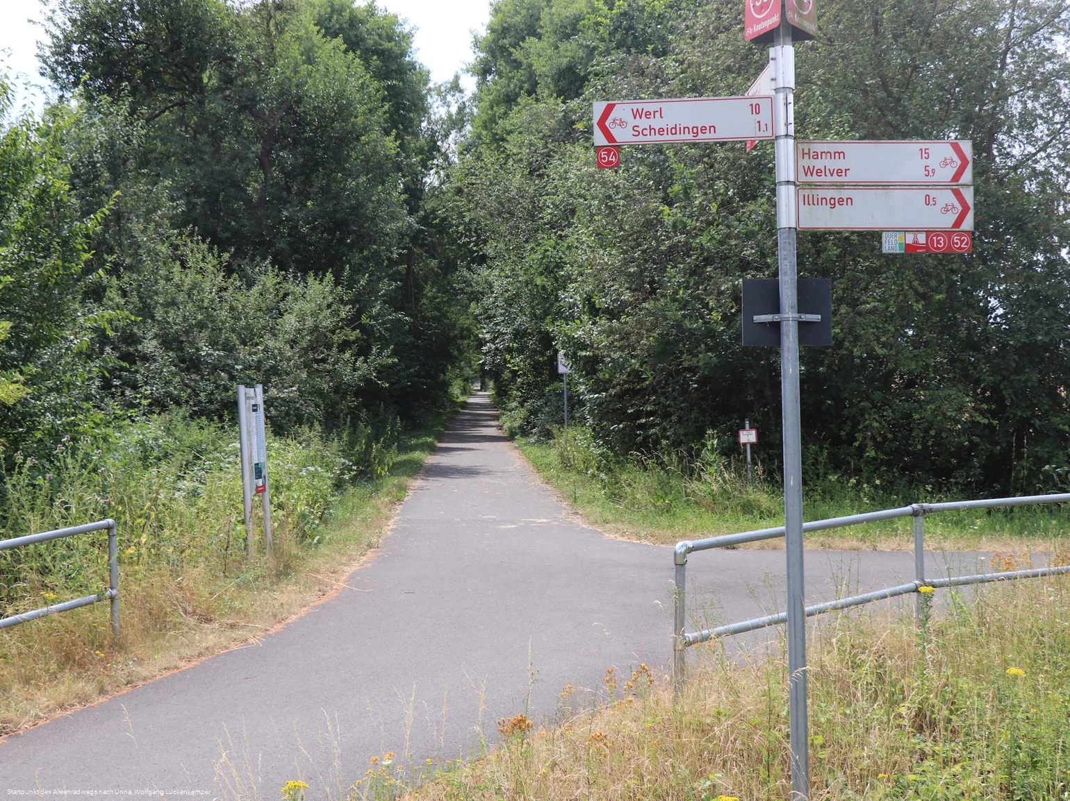 Startpunkt des Alleenradwegs nach Unna
