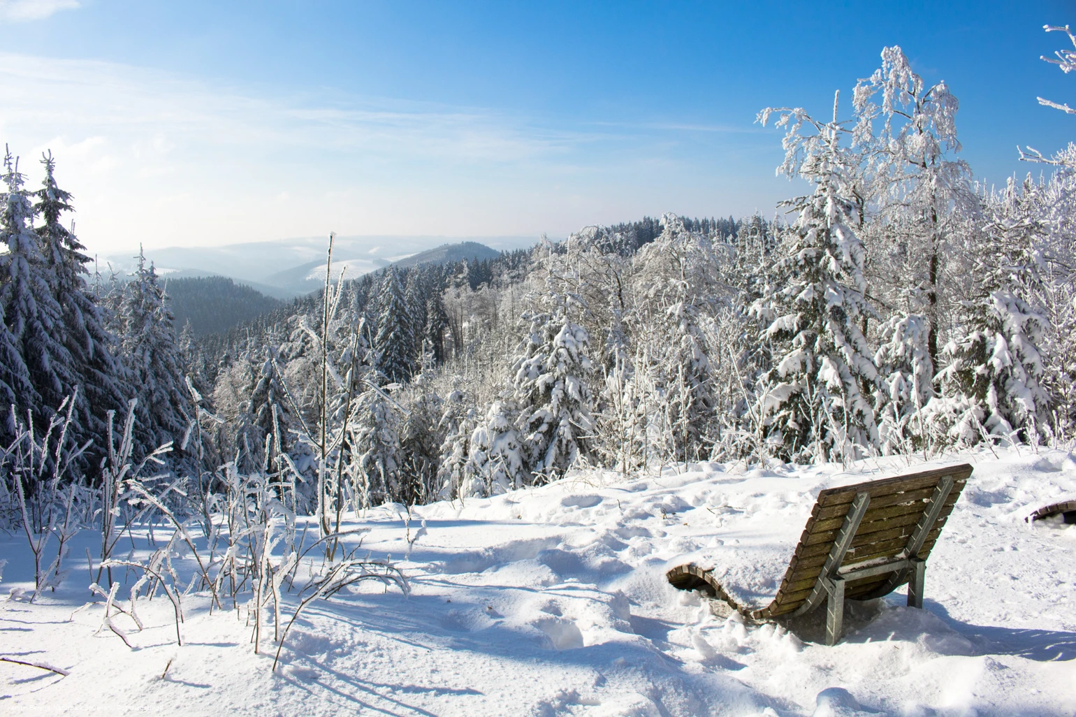 Winterliche Aussicht vom Kahlen Asten