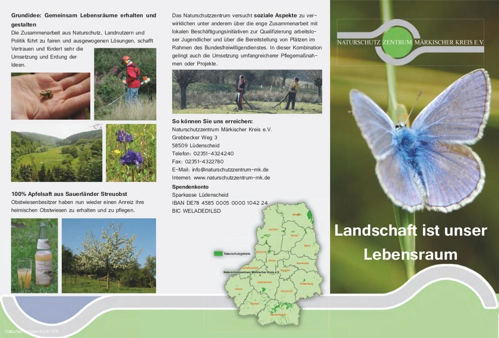 Flyer Naturschutzzentrum Märkischer Kreis Flyer Naturschutzzentrum Märkischer Kreis