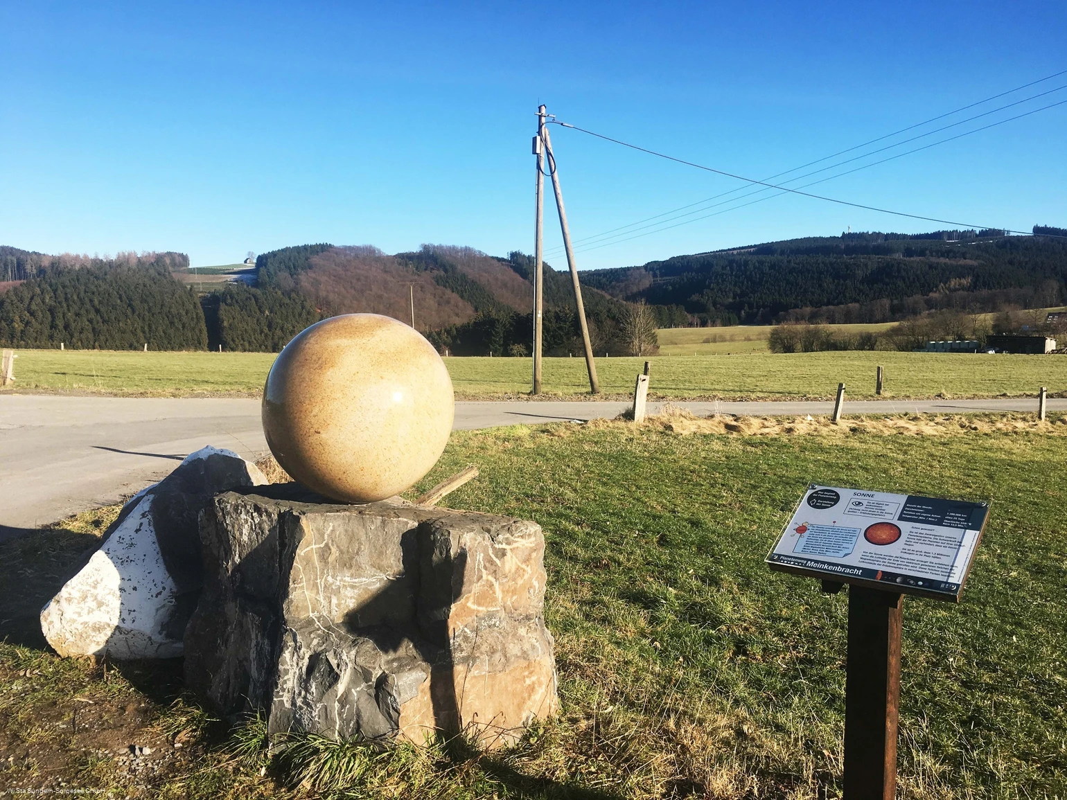 Die Sonne am Startpunkt