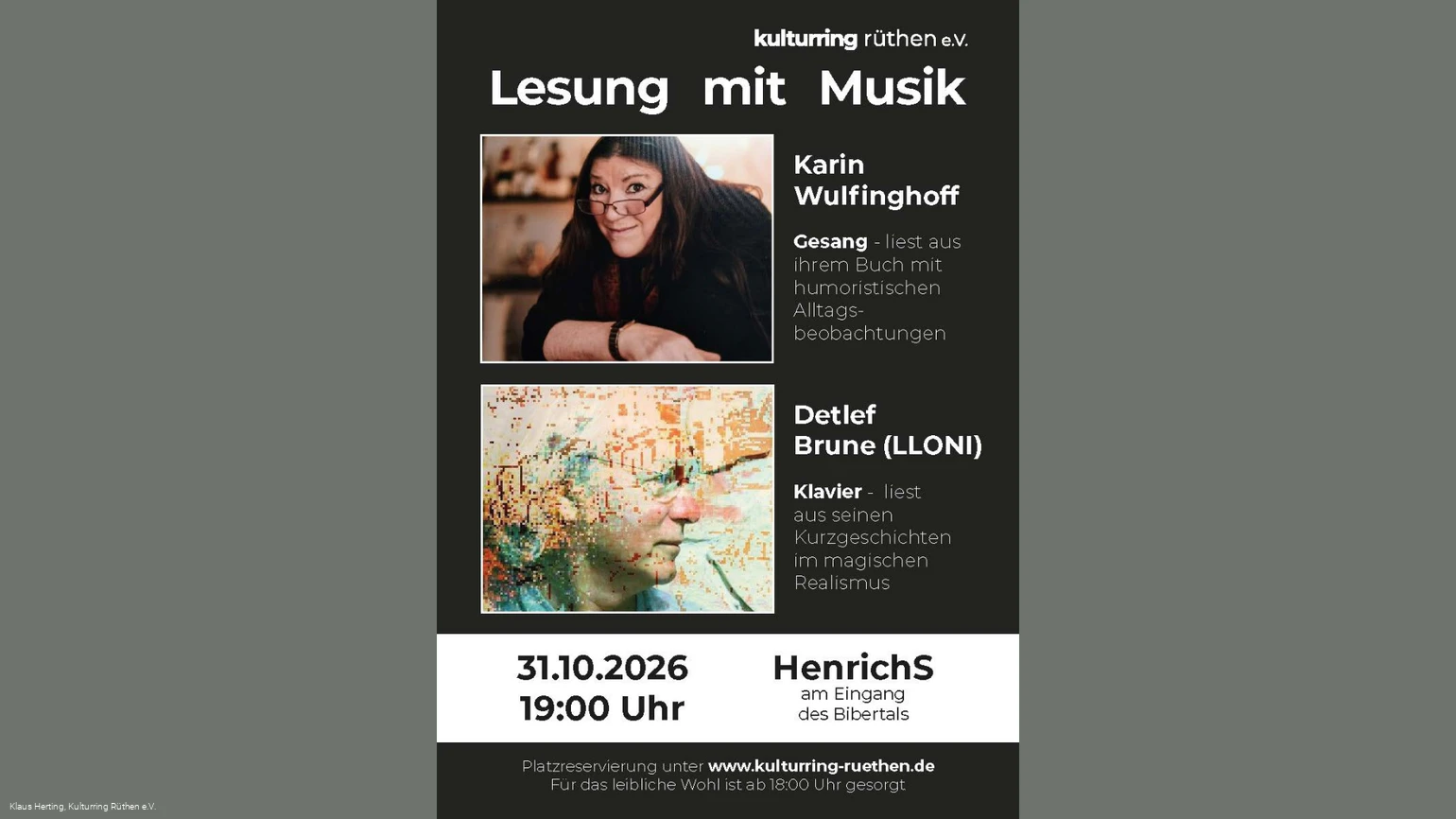 Lesung mit Musik Lesung mit Musik