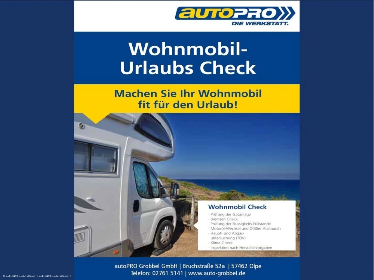 auto PRO Grobbel GmbH - Werbung Wohnmobilcheck